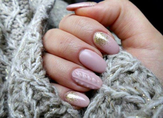 Baby It's Cold Outside! Cable Knit Sweater Manicure