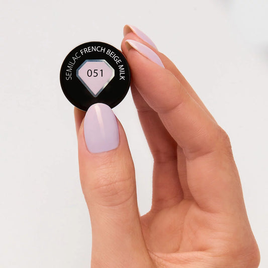 051 French Beige Milk - Semilac Soak Off Gel / Hybrid Nail Polish