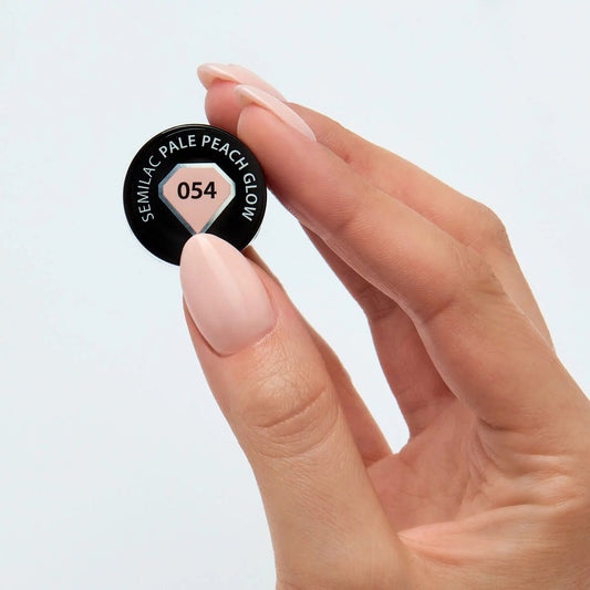 054 Pale Peach Glow - Semilac Soak Off Gel / Hybrid Nail Polish - SemilacUSA