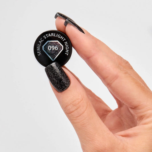 096 Starlight Night - Semilac Soak Off Gel / Hybrid Nail Polish