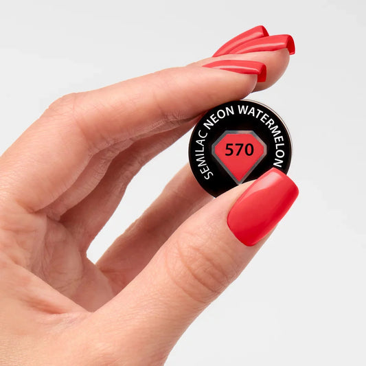 570 NEON WATERMELON Semilac Soak Off Gel / Hybrid Nail Polish - SEMILAC USA