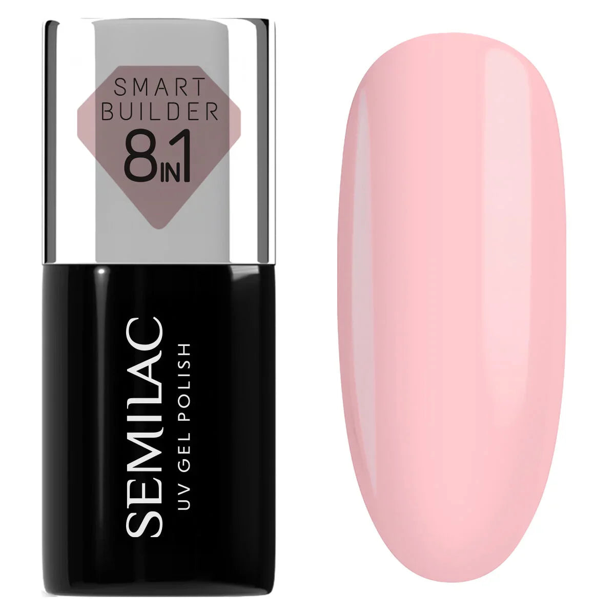 824 Semilac Smart Builder Soft Blush / Hybrid Nail Polish 8 in 1