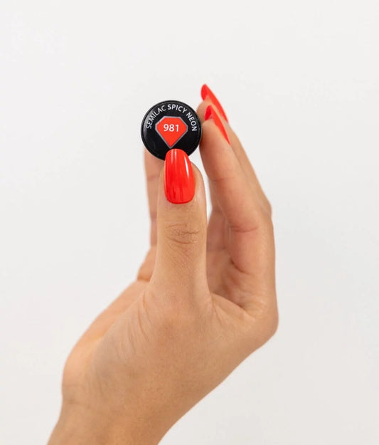 981 Spicy Neon - Semilac Soak Off Gel / Hybrid Nail Polish - SEMILAC USA