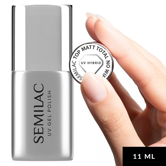 Semilac Top Matte Total No Wipe - Soak Off Gel / Hybrid Nail Polish 11ML