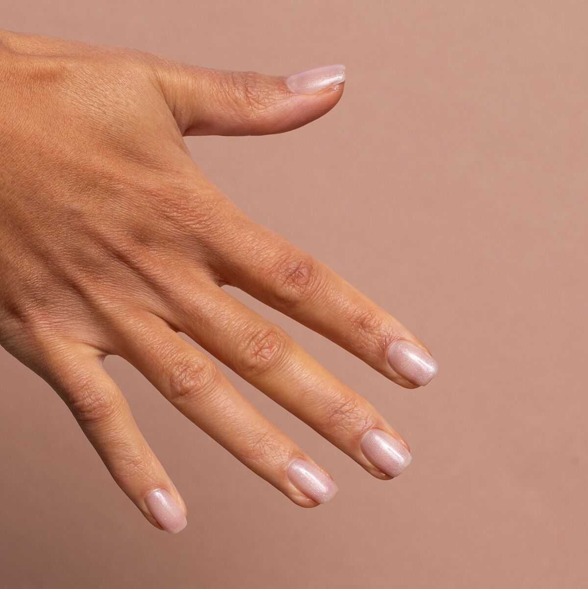 Skin Tone Cover BASE Glitter Beige - Semilac Soak Off Gel / Hybrid Nail Polish