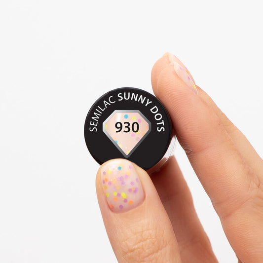 930 Sunny Dots - Semilac Soak Off Gel / Hybrid Nail Polish