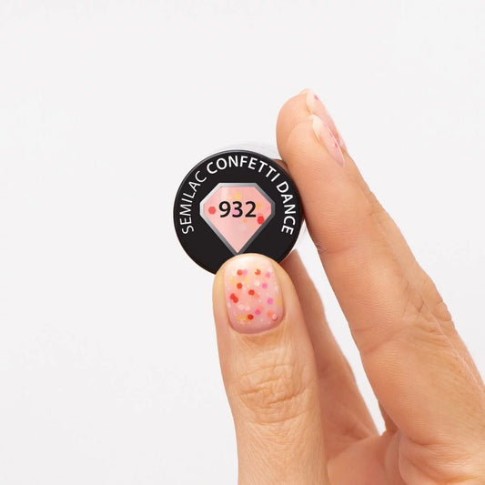 932 Confetti Dance - Semilac Soak Off Gel / Hybrid Nail Polish