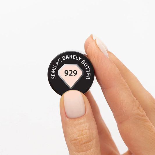 929 Barely Butter - Semilac Soak Off Gel / Hybrid Nail Polish