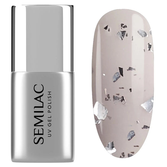 T34 Top No Wipe Frozen - Semilac Soak Off Gel / Hybrid Nail Polish