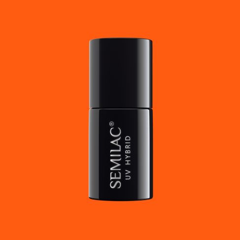 045 Electric Orange - Semilac Soak Off Gel / Hybrid Nail Polish - "Tropical Drinks" Collection - SemilacUSA