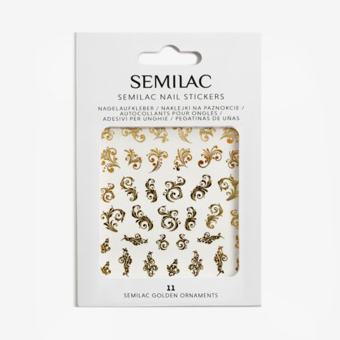 11 GOLDEN ORNAMENTS Semilac Nail Stickers - SemilacUSA