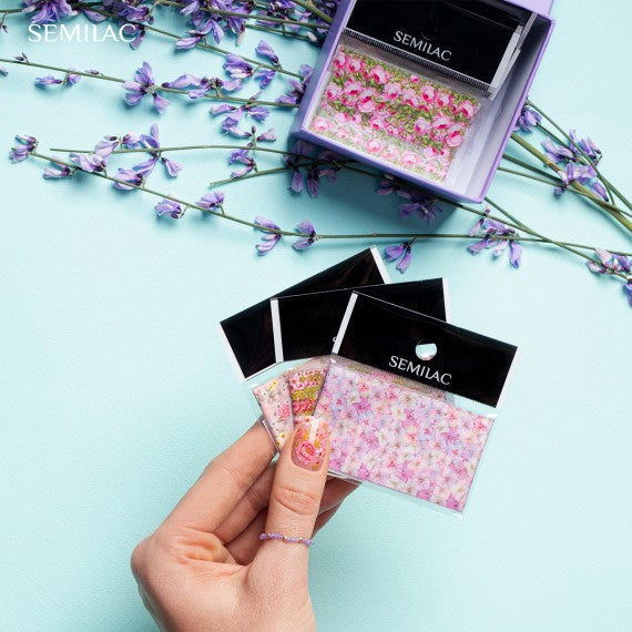 34 BLOOMING FLOWERS Semilac Nail Transfer Foil - SemilacUSA