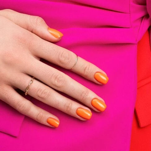 433 SUPPORTING ORANGE Semilac Soak Off Gel / Hybrid Nail Polish - EVEN BETTER TOGETHER Collection