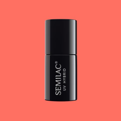 518 Neon Orange - Semilac Soak Off Gel / Hybrid Nail Polish - "Semibeats" Collection - SemilacUSA