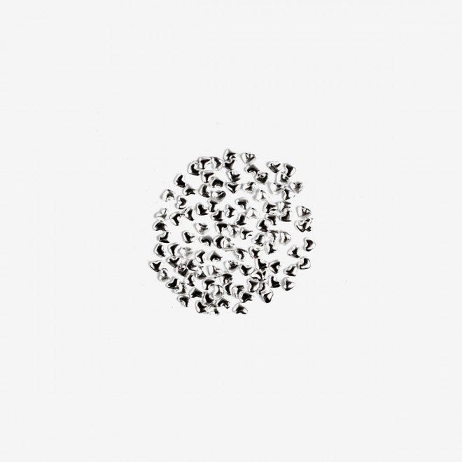 765 SMALL SILVER HARTS Semilac Nail Art Decorations 100 pcs - SemilacUSA