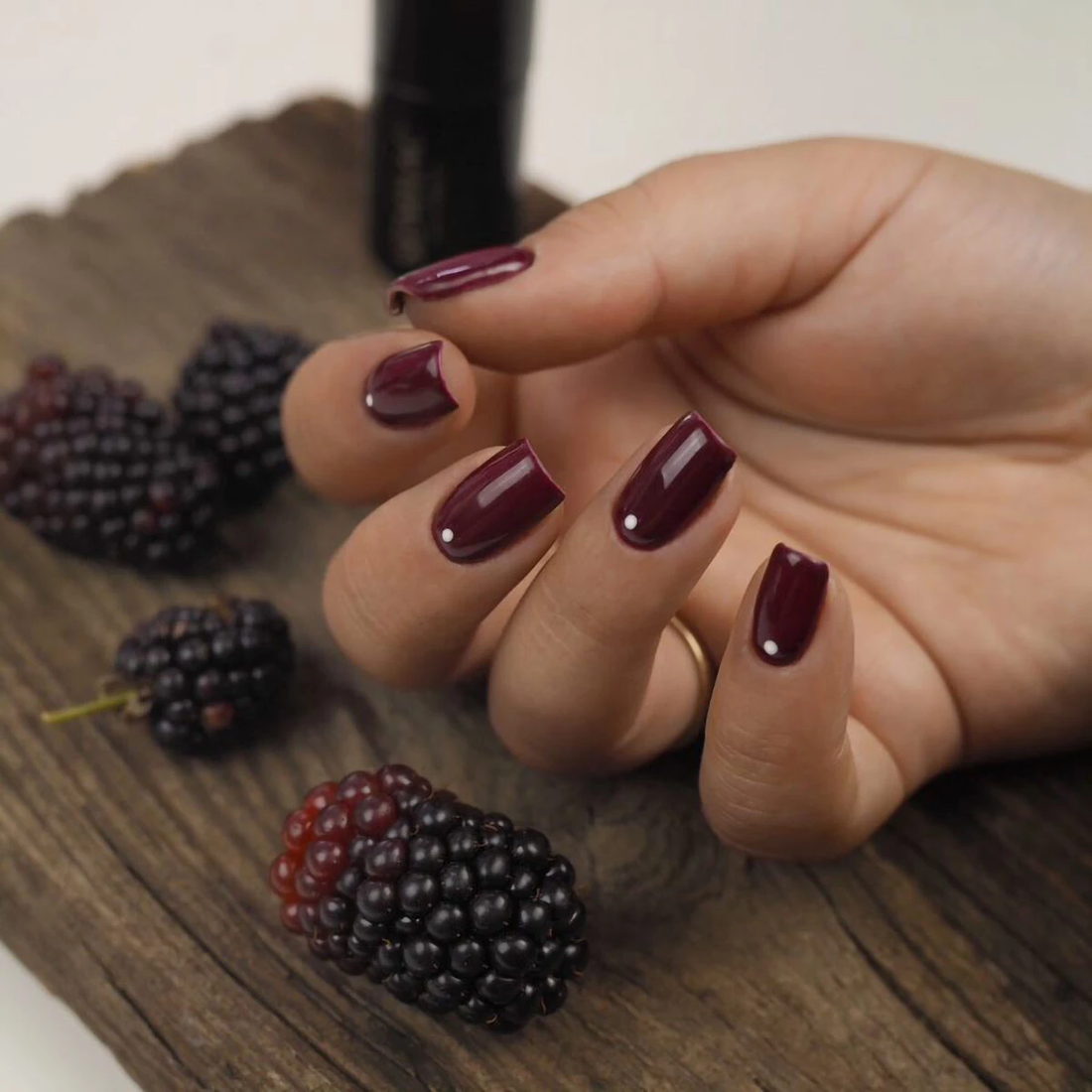 Burgundy and plum shades - winter color palette in Semilac Hybrid Nail Polish