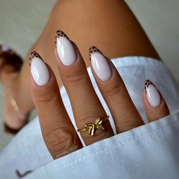 French manicure in modern style using Gel UV Hybrid