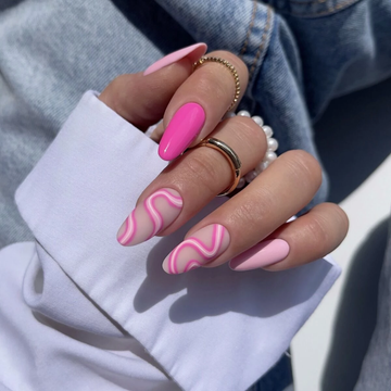 Mix pastels and neons creatively with Semilac Hybrid Nail Polish