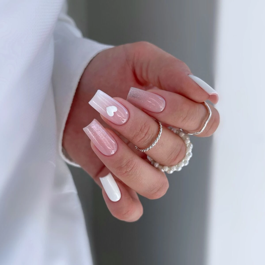 Winter ombre nails - tutorial using Gel UV Hybrid