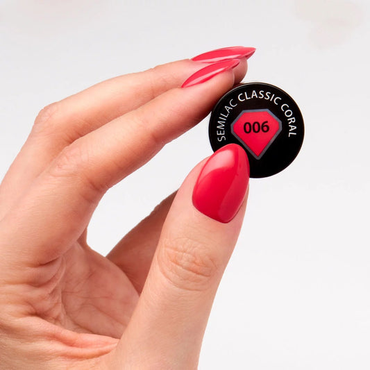 006 Classic Coral - Semilac Soak Off Gel / Hybrid Nail Polish - SemilacUSA