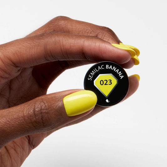023 Banana - Semilac Soak Off Gel / Hybrid Nail Polish - "Tropical Drinks" Collection - SemilacUSA