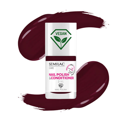 024 NAIL POLISH 2IN1 BREATHABLE TECHNOLOGY Classic Nail Polish with Conditioner - SEMILAC USA