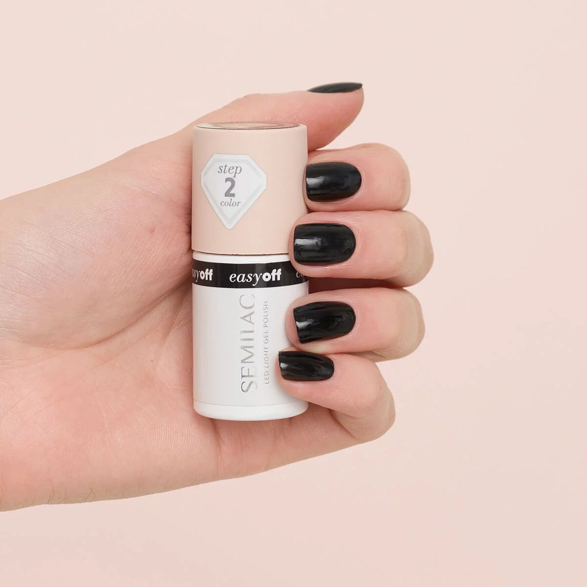 L24 Diamond Black - Semilac Soak Off Gel / Hybrid Nail Polish