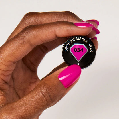034 Mardi Gras - Semilac Soak Off Gel / Hybrid Nail Polish