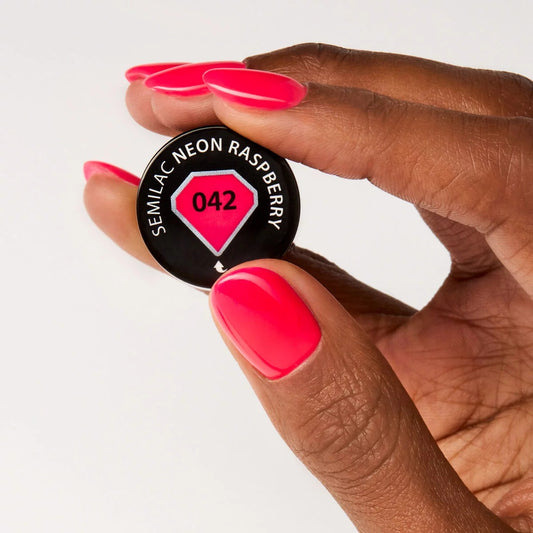 042 Neon Raspberry - Semilac Soak Off Gel / Hybrid Nail Polish - SemilacUSA