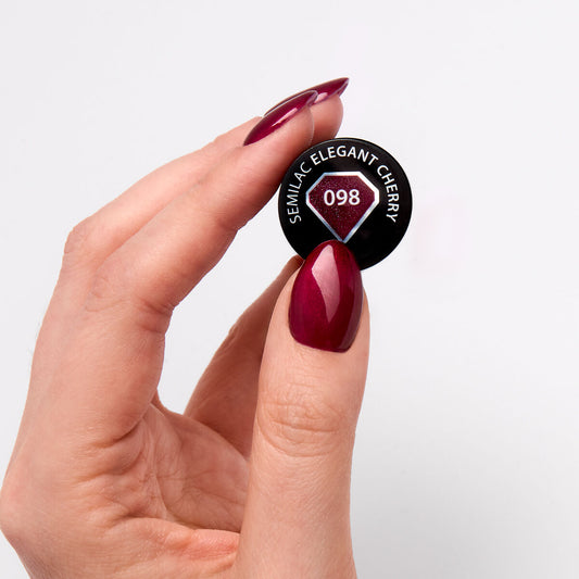 098 Elegant Cherry - Semilac Soak Off Gel / Hybrid Nail Polish