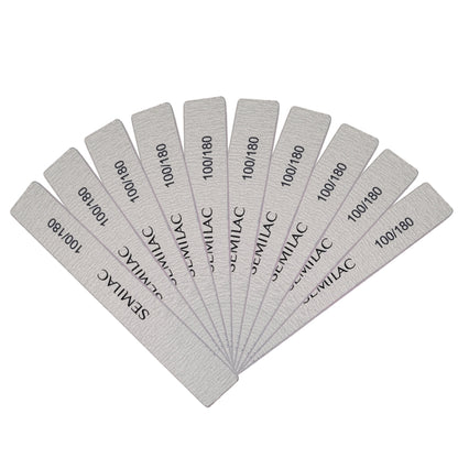 10 PACK Semilac "RECTANGULAR" Nail File 100/180 SOFT