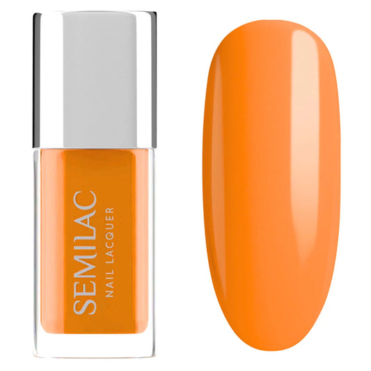 121 Nail Lacquer Classic Neon Orange - Semilac Regular Nail Polish - SEMILAC USA