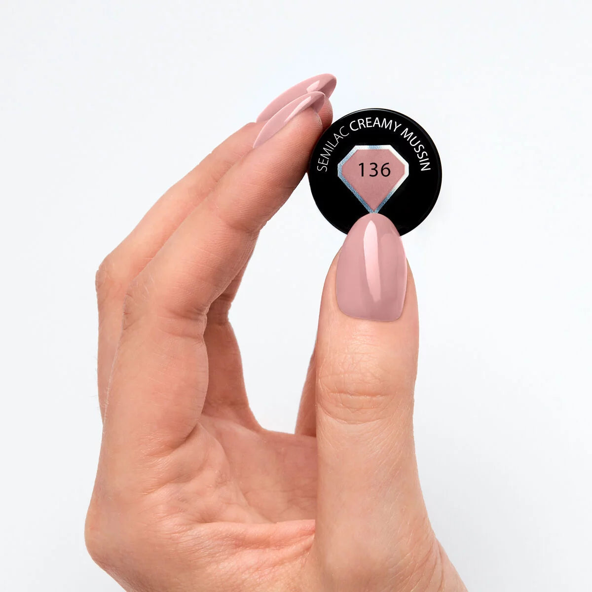 136 Creamy Muffin - Semilac Soak Off Gel / Hybrid Nail Polish