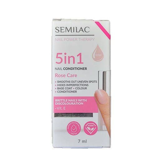 Semilac Nail Power Therapy 5 in 1 ROSE CARE Nail Conditioner 7 Ml