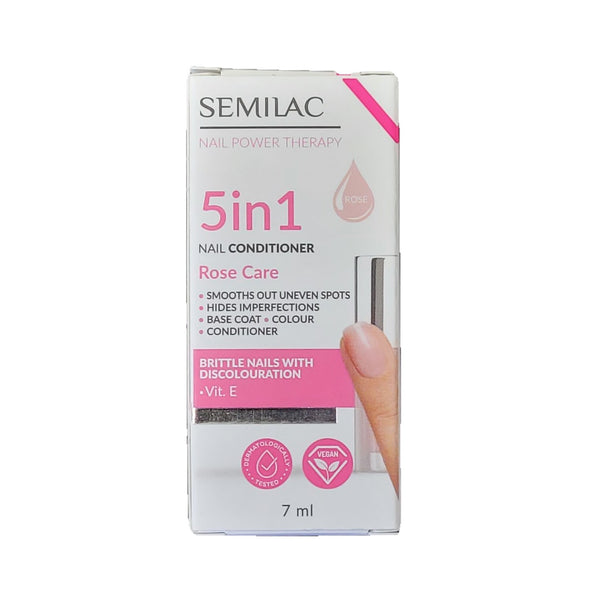 Semilac Nail Power Therapy 5 in 1 ROSE CARE Nail Conditioner 7 Ml