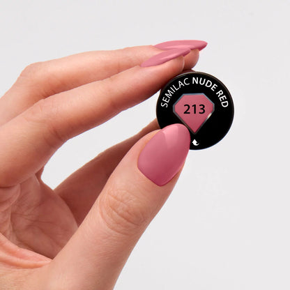 213 Business Line Nude Red - Semilac Soak Off Gel / Hybrid Nail Polish