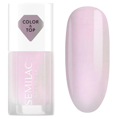 Semilac Top for classic nail polishes 2in1 PINK GLOW