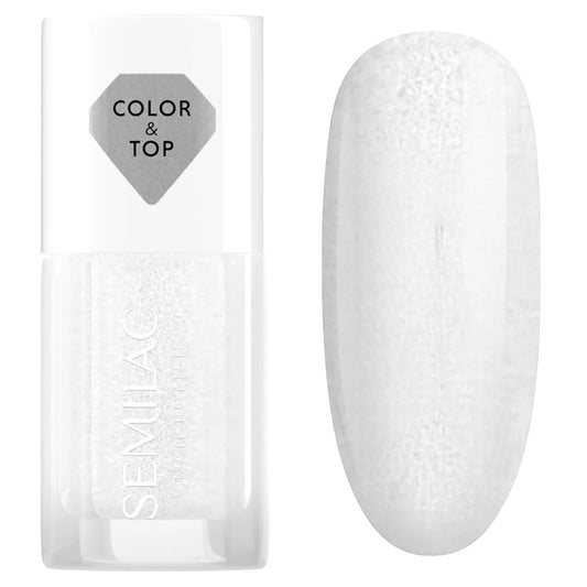 Semilac Top for classic nail polishes 2in1 SILVER BLUSH