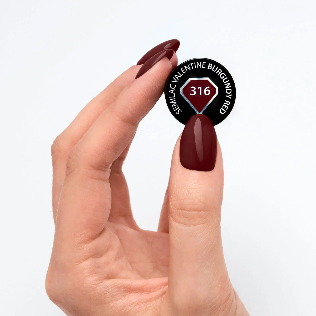 316 Burgundy Red - Semilac Soak Off Gel / Hybrid Nail Polish