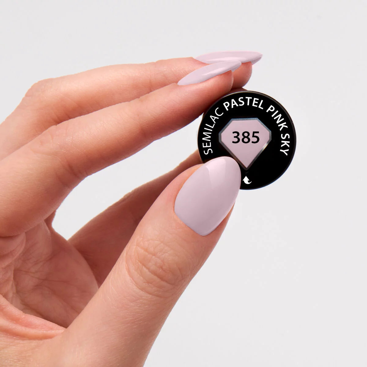 385 Pastel Pink Sky - Semilac Soak Off Gel / Hybrid Nail Polish