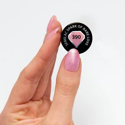 390 Spark of Bare Love - Semilac Soak Off Gel / Hybrid Nail Polish