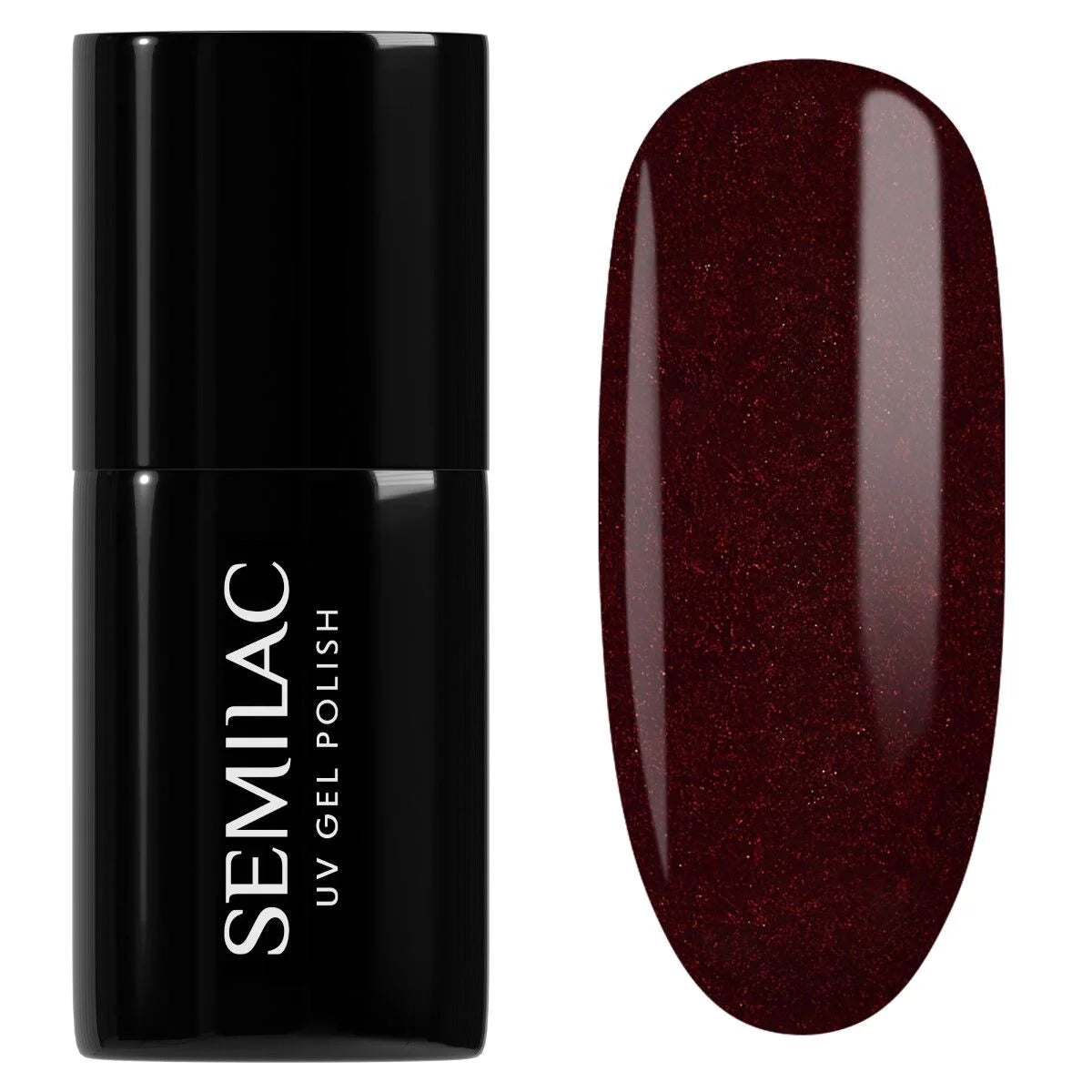 393 Sparkling Black Cherry - Semilac Soak Off Gel / Hybrid Nail Polish