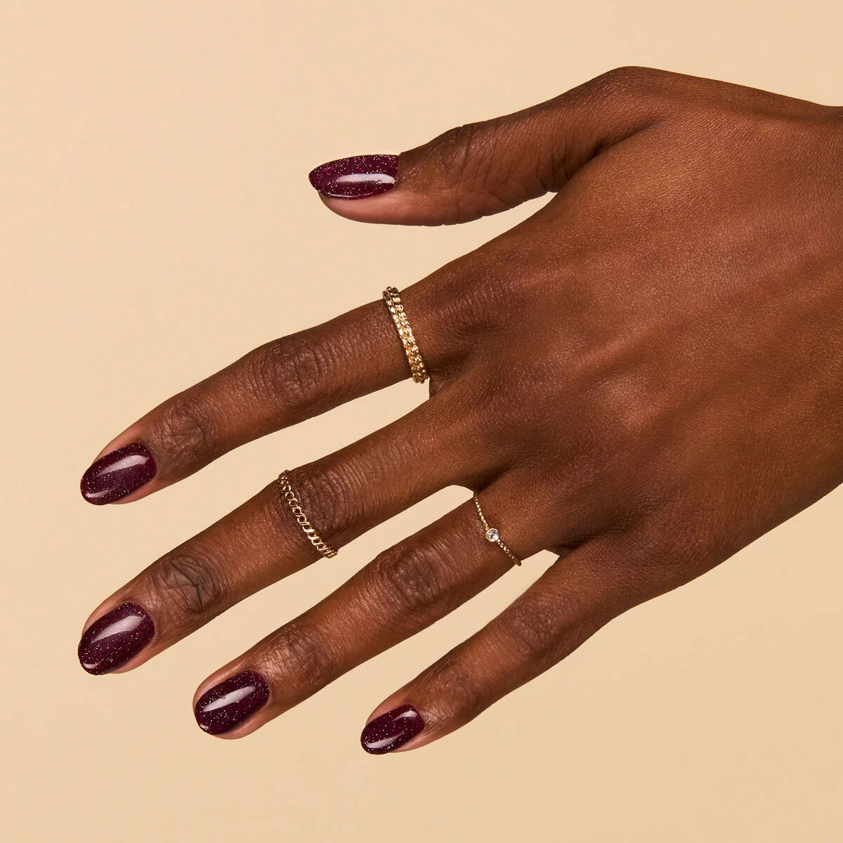 393 Sparkling Black Cherry - Semilac Soak Off Gel / Hybrid Nail Polish