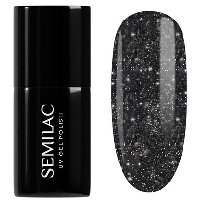 394 Sparkling Midnight Date - Semilac Soak Off Gel / Hybrid Nail Polish