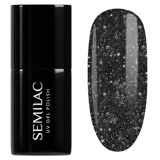 394 Sparkling Midnight Date - Semilac Soak Off Gel / Hybrid Nail Polish