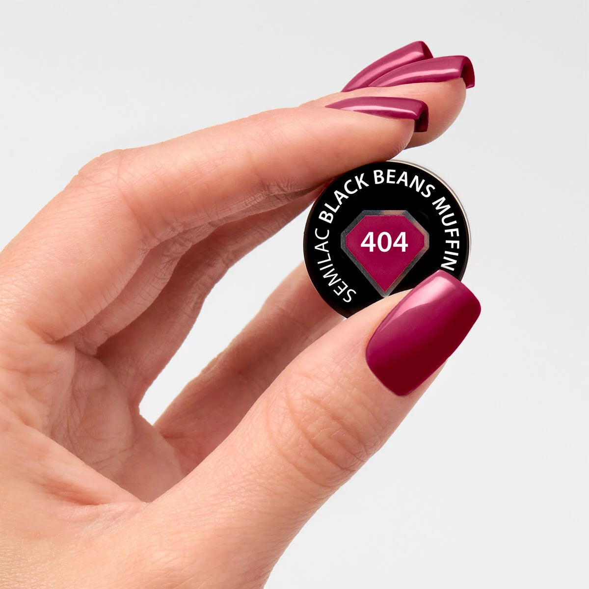 404 Black Bean Muffin - Semilac Soak Off Gel / Hybrid Nail Polish