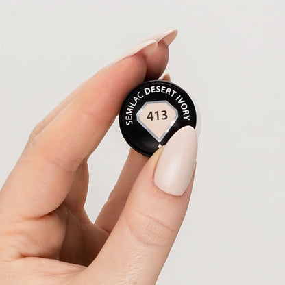 413 Desert Ivory - Semilac Soak Off Gel / Hybrid Nail Polish