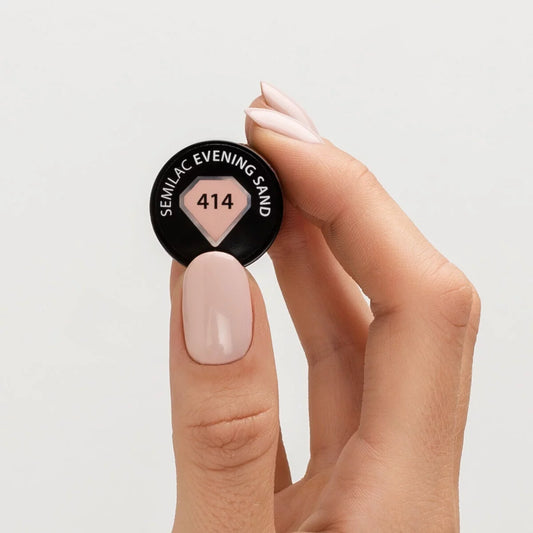 414 Evening Sand - Semilac Soak Off Gel / Hybrid Nail Polish