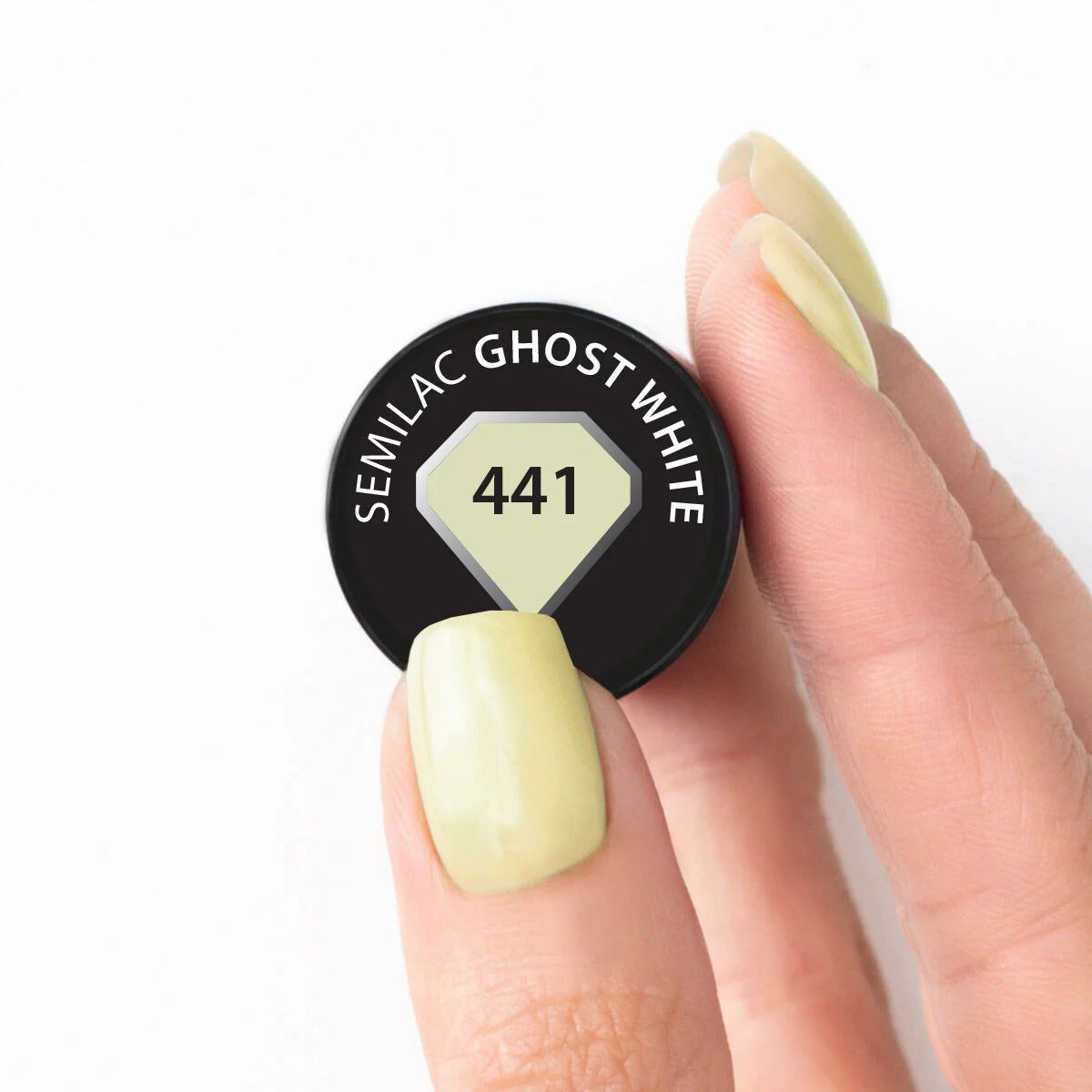 441 Ghost White - Semilac Soak Off Gel / Hybrid Nail Polish