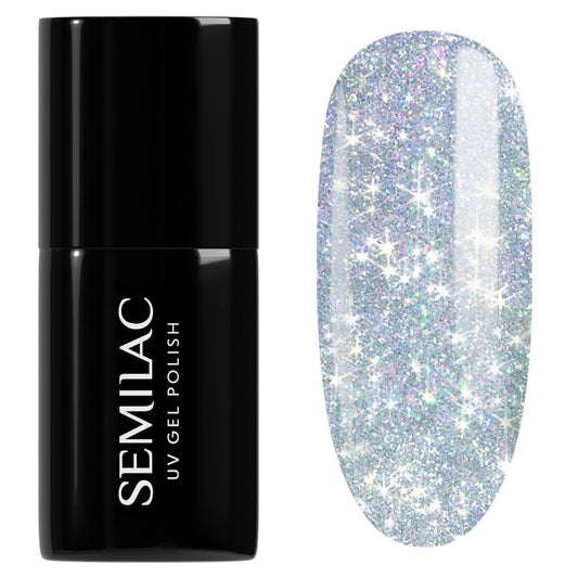 460 SILVER FIREWORKS - Semilac HEMA FREE Soak Off Gel / Hybrid Nail Polish